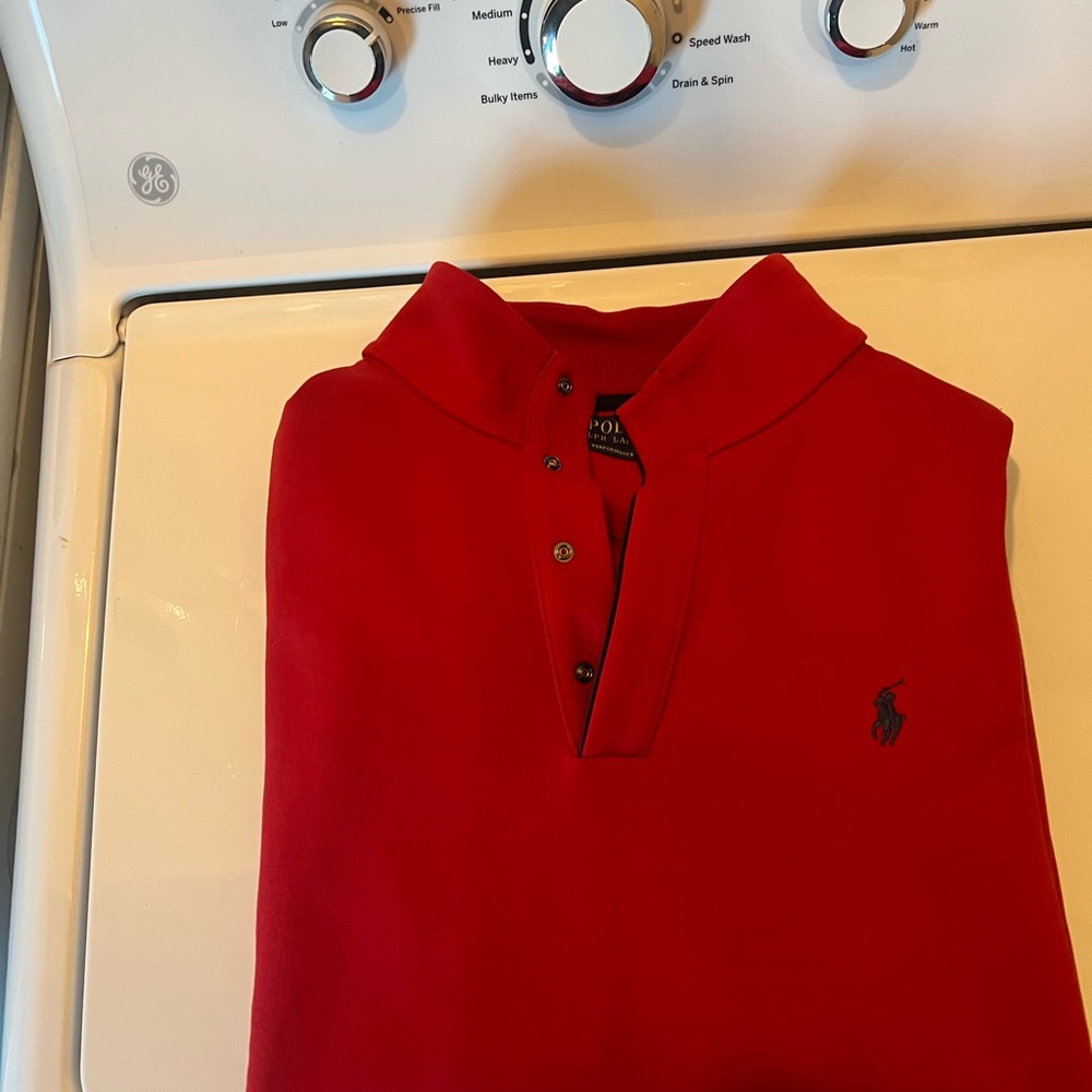 Ralph Lauren Red V-Neck Sweater